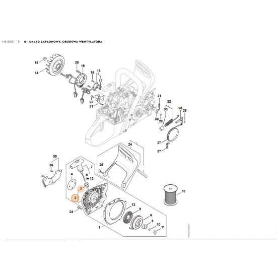 STIHL  Obudowa wentylatora 1147 080 1800